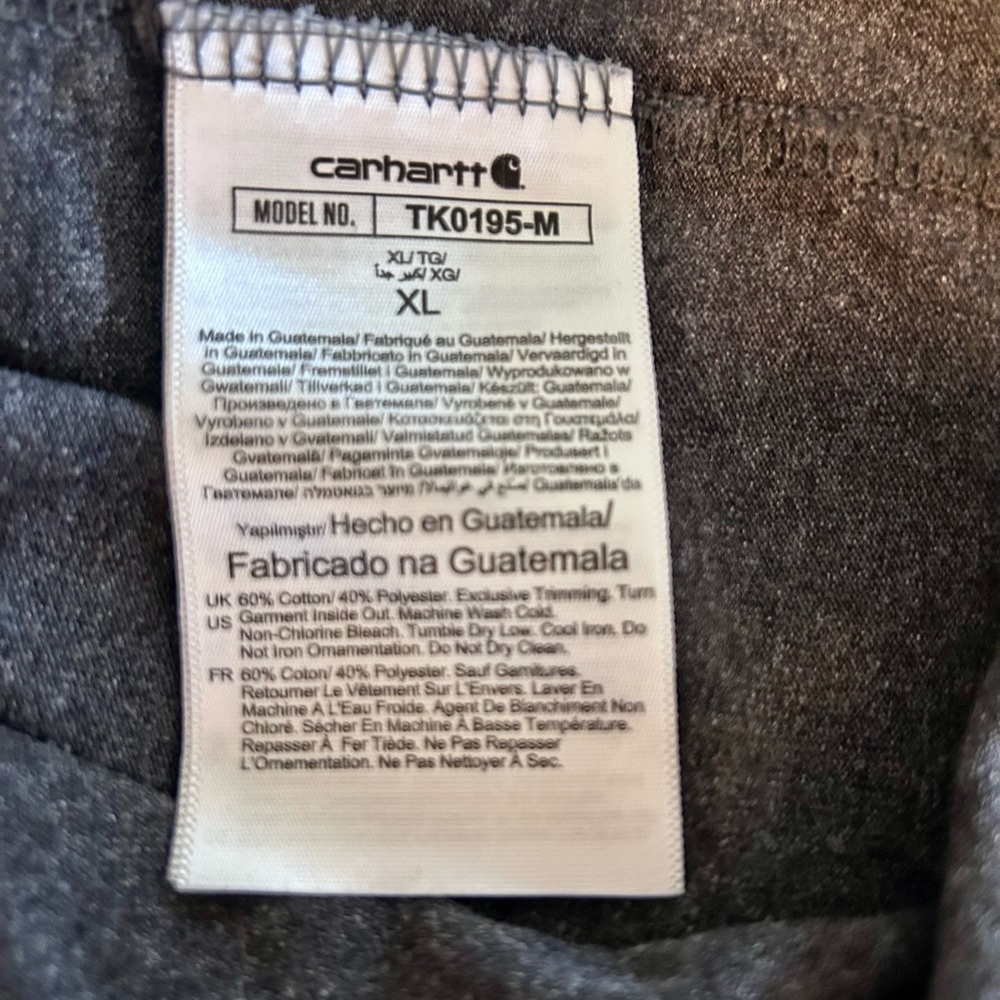 Carhartt Charcoal Short-Sleeve Logo Tee with Gold Print - Picture 5 of 5